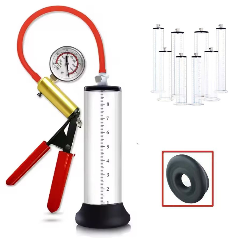 Men Accessories Combo Set - Męska pompa próżniowa do penisa, powiększająca,