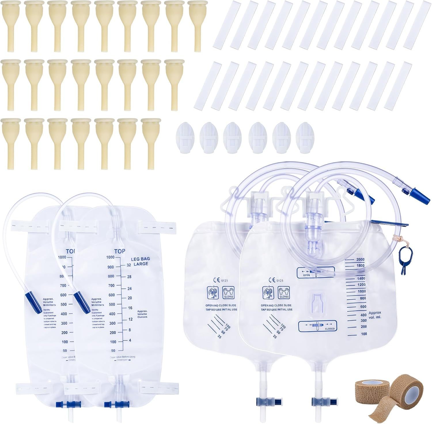 Men Accessories Combo Set - 34-częściowy zestaw zewnętrznych osłonek na penisa
