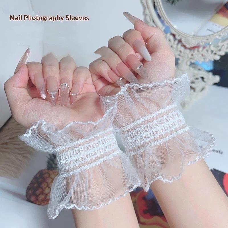 Men Accessories Tips - 1/2 szt. Koronkowe białe rękawiczki z