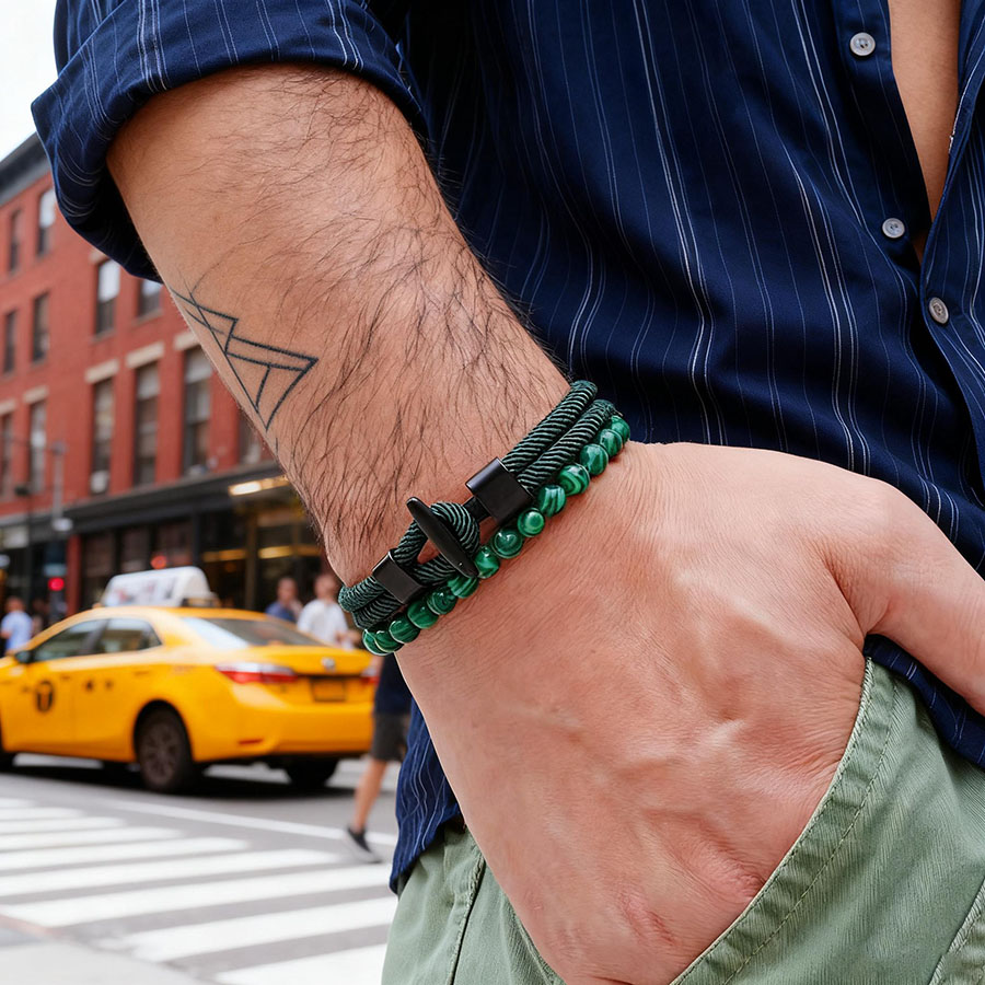 Men Accessories Wrist - Unikalny Zestaw Bransoletek Męskich Anchor 2
