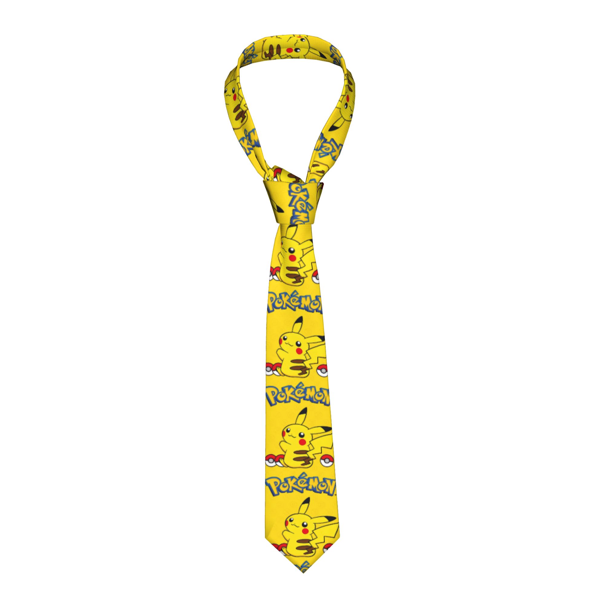 Men'S Accessories Office - Krawat Pikachu Psyduck Kreskówka Manga Poke-Mon