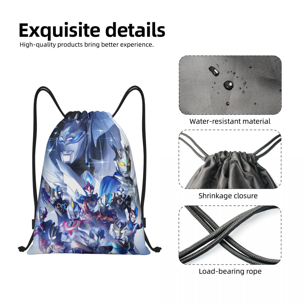 Plecak ze sznurkiem Cartoon U- – Men Accessories Shop recenzja i cena