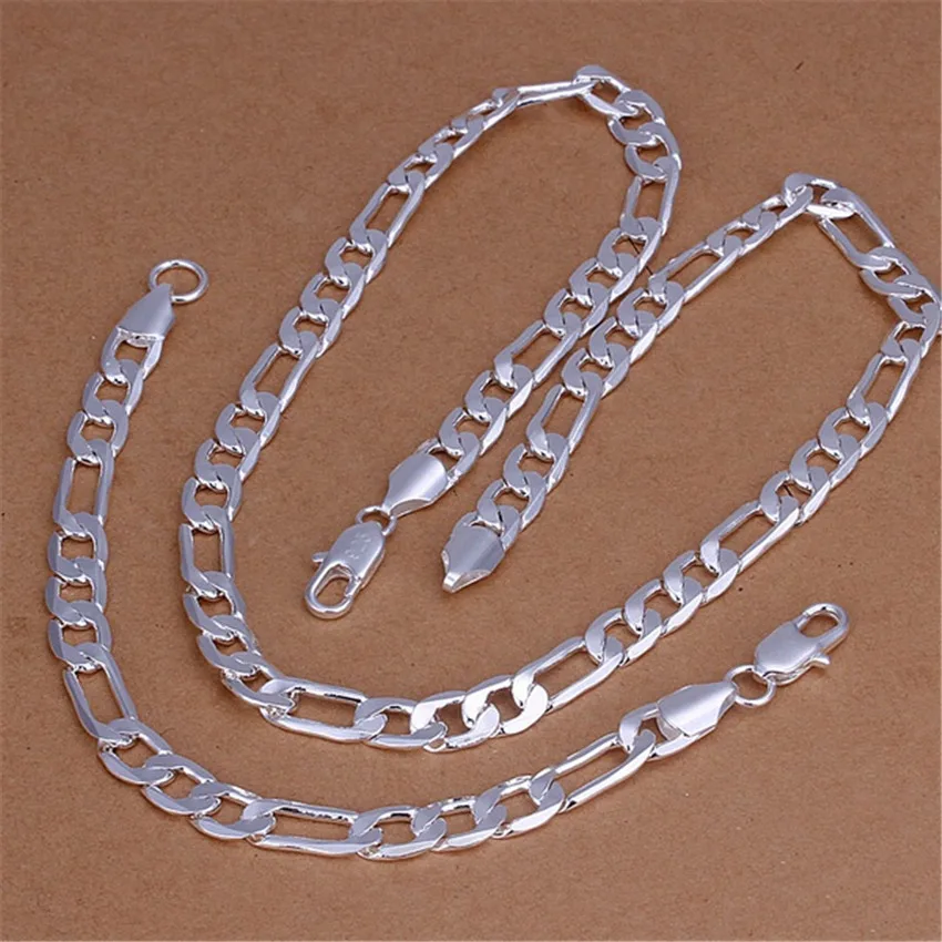 925 srebro klasyczny 8MM łańcu – Men Accessories Chain And Bracelet recenzja i cena